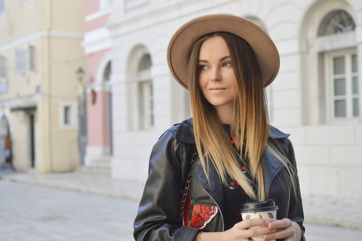 people-woman-hat-blonde-ombre