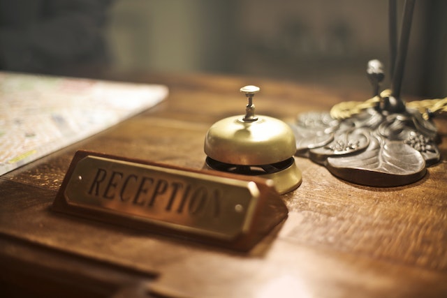 reception-desk-with-antique-hotel-bell