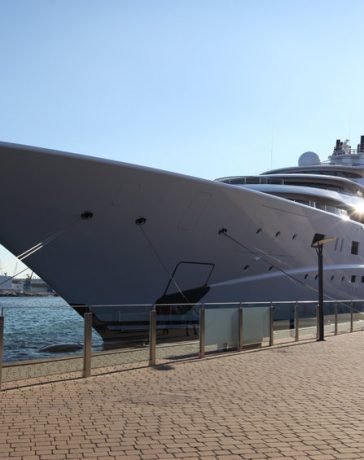 BARCELONA SPAIN - JUNE 20: Topaz is a luxury motor yacht constru