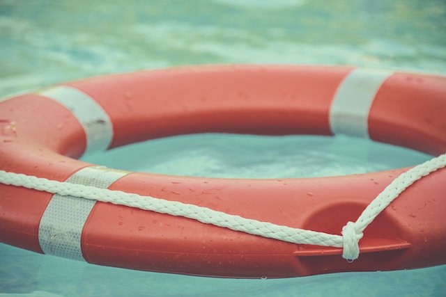 red buoy on water