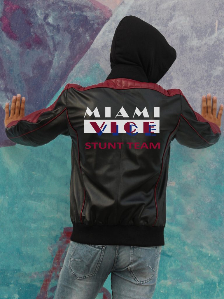 Ryan Gosling Miami Vice Stunt Team Jacket-back